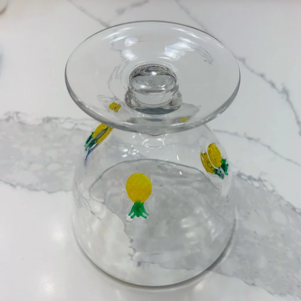 Anthropologie Penelope Pineapple Goblet Glass - Picture 4 of 4